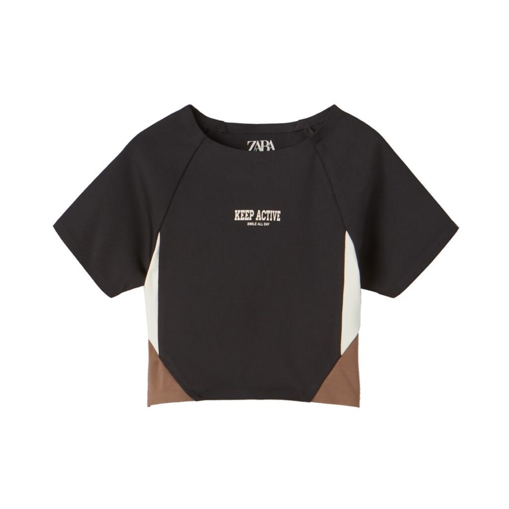 Zara matching set sporty legging & top color block